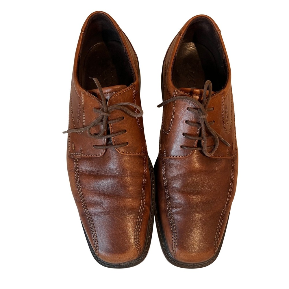 ECCO Mens Brown Leather Lace Up‎ Dress Shoes Size 44